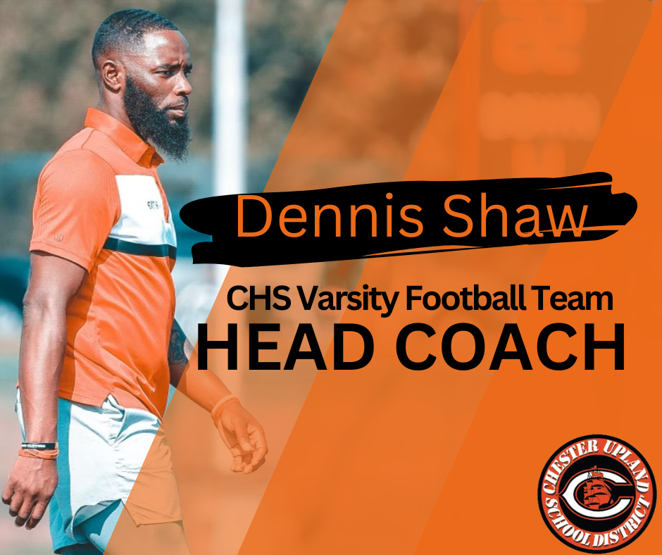  Photo of Dennis Shaw with title CUSD Head Football Coach